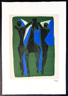 Marino Marini (1901–1980) - MARINO FROM GOETHE - Color drypoint etching