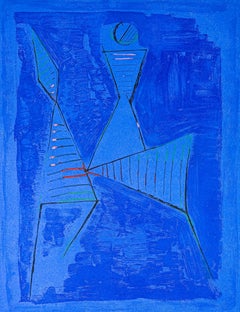 Marino Marini (1901-1980) - MARINO DE GOETHE - Aguafuerte en punta seca en color