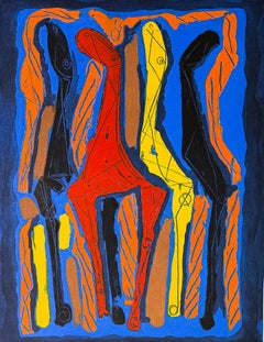 Marino Marini (1901–1980) - MARINO FROM GOETHE - Color drypoint etching