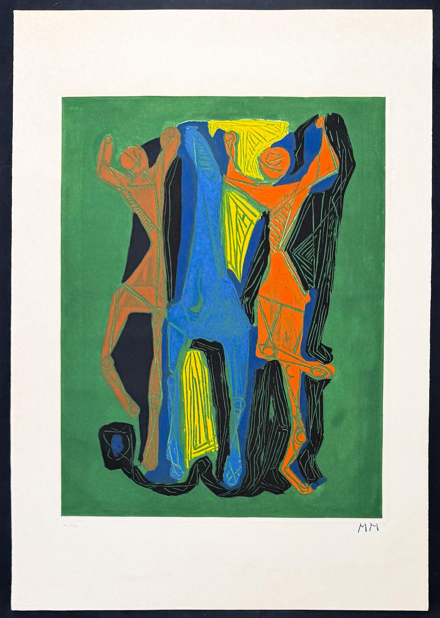 Marino Marini (1901-1980) - MARINO FROM GOETHE - Color etching and aquatint For Sale 1