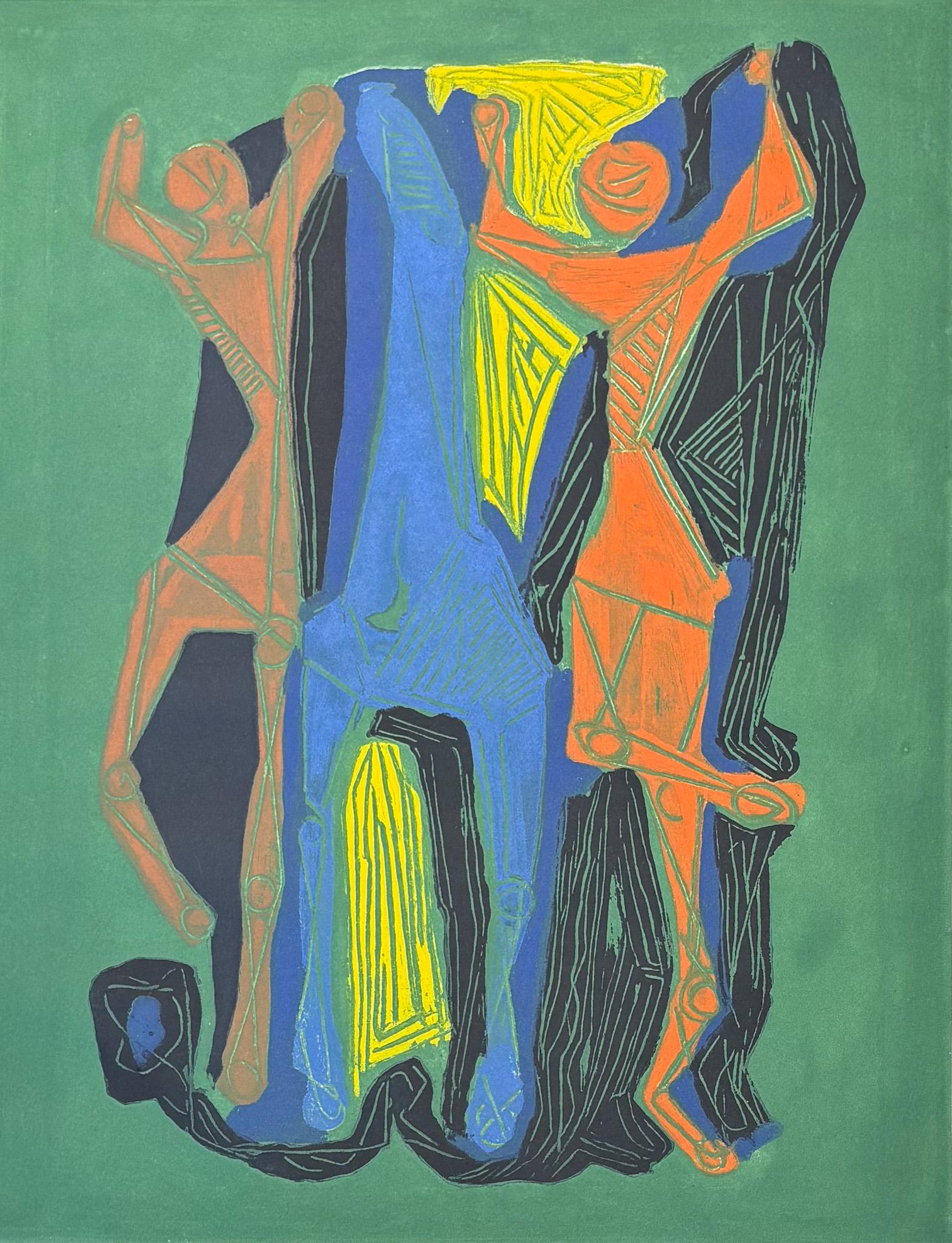 Marino Marini (1901-1980) - MARINO DE GOETHE - Aguafuerte y aguatinta en color en venta 2