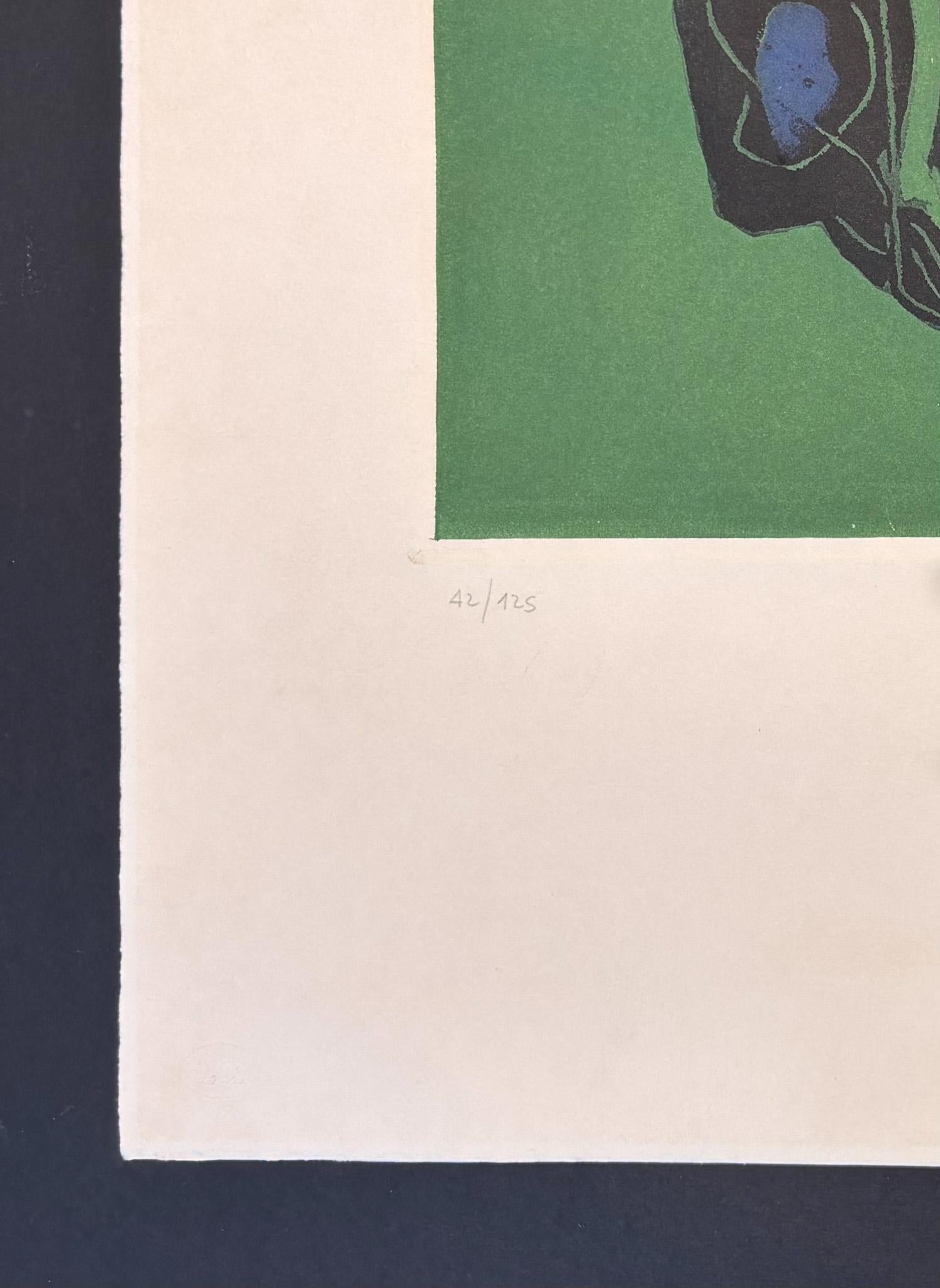 Marino Marini (1901-1980) - MARINO DE GOETHE - Aguafuerte y aguatinta en color en venta 3