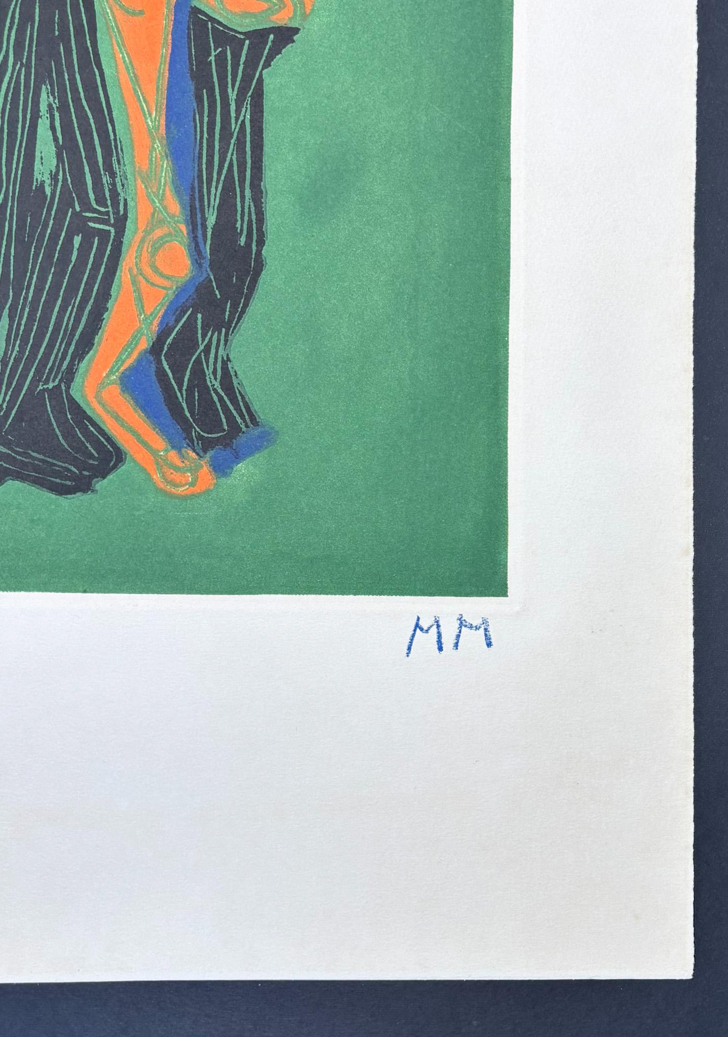 Marino Marini (1901-1980) - MARINO DE GOETHE - Aguafuerte y aguatinta en color en venta 4