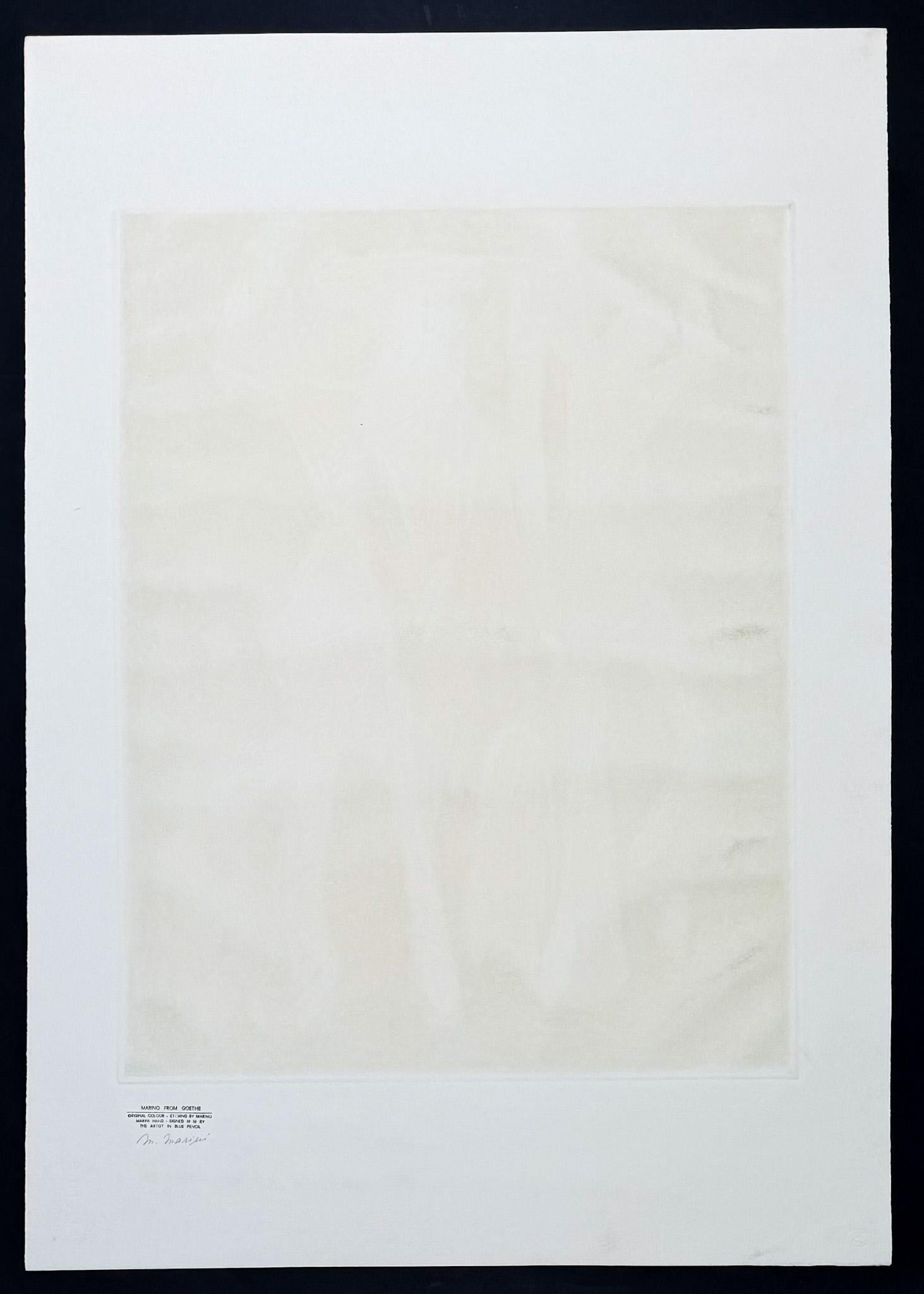 Marino Marini (1901-1980) - MARINO FROM GOETHE - Color etching and aquatint For Sale 7