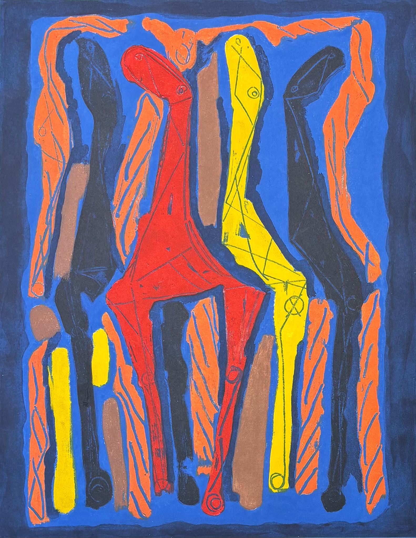 Marino Marini (1901-1980) - MARINO FROM GOETHE IV - Color etching and aquatint For Sale 2