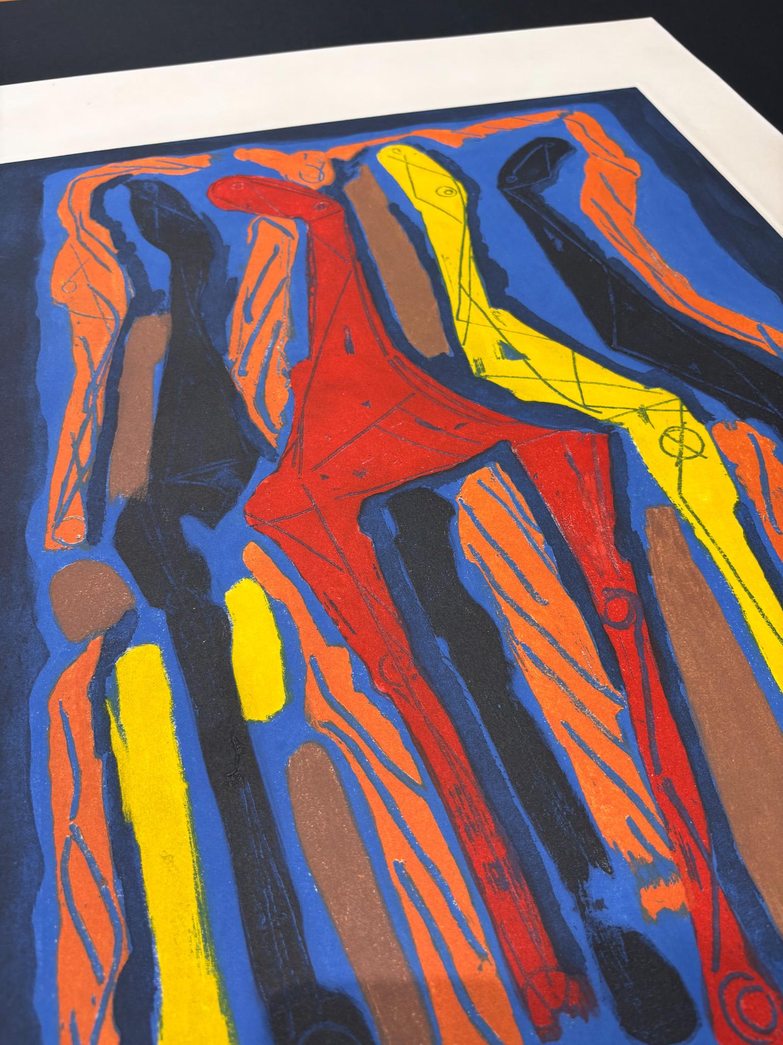 Marino Marini (1901-1980) - MARINO FROM GOETHE IV - Color etching and aquatint For Sale 3