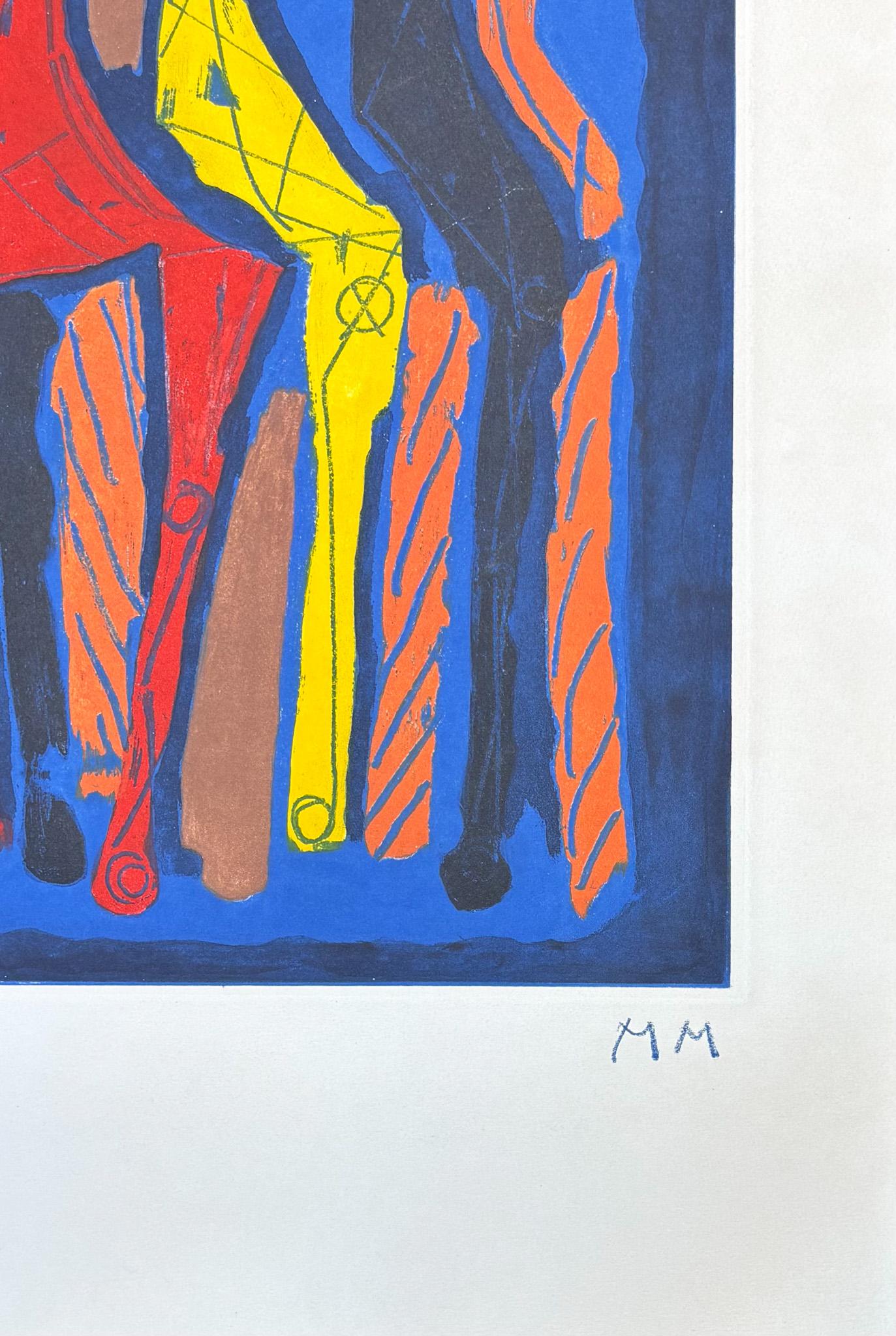 Marino Marini (1901-1980) - MARINO FROM GOETHE IV - Color etching and aquatint For Sale 5