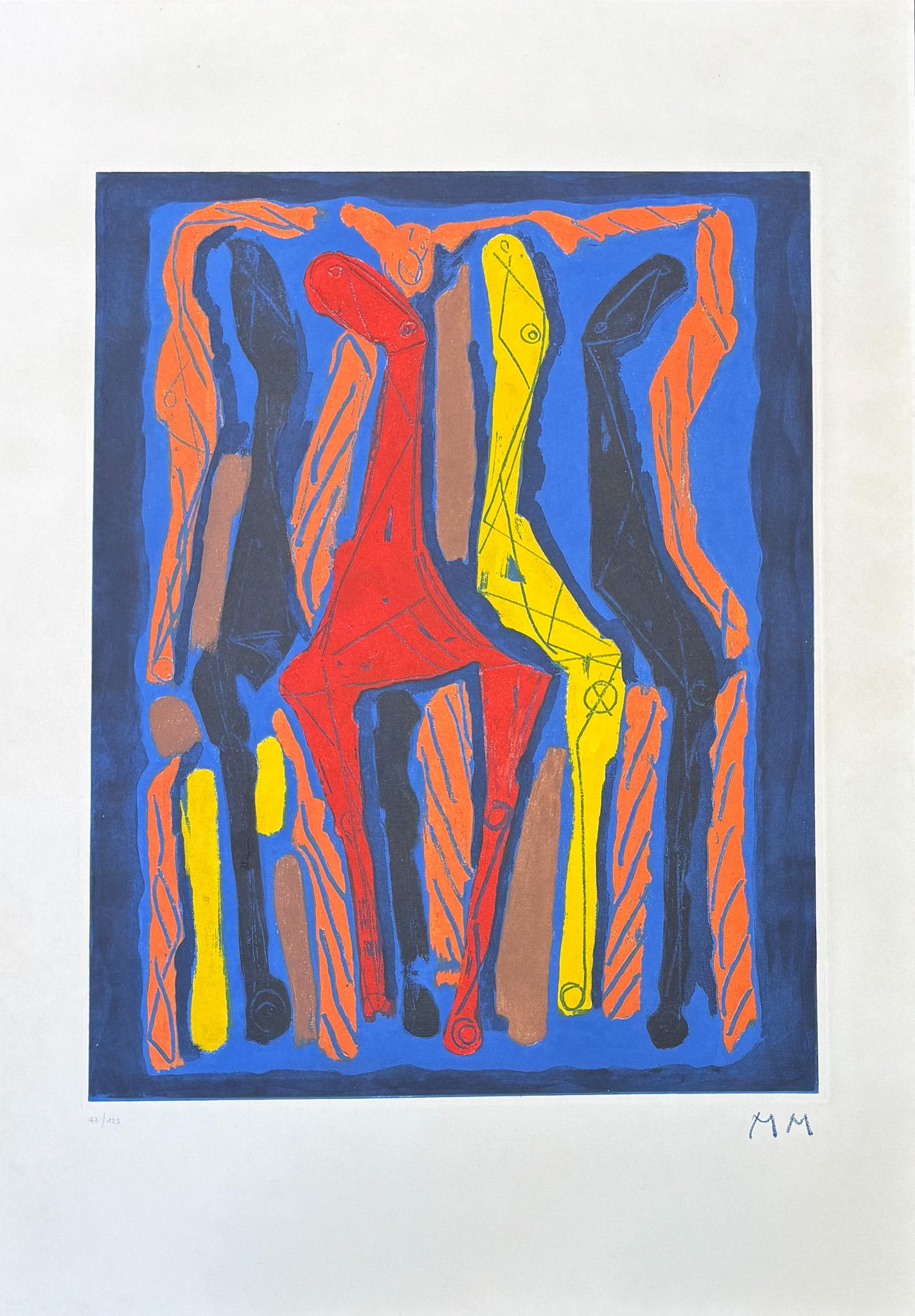 Marino Marini (1901-1980) - MARINO FROM GOETHE IV - Color etching and aquatint