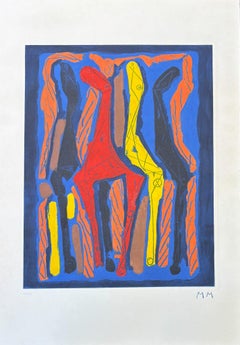 Marino Marini (1901-1980) - MARINO DE GOETHE IV - Aguafuerte y aguatinta en color