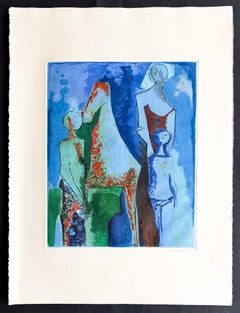 Marino Marini (1901–1980) - MARINO FROM SHAKESPEARE I - Color drypoint etching