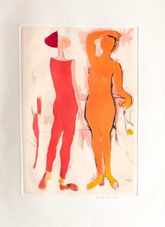 Marino Marini (1901–1980) - MARINO FROM SHAKESPEARE I - Color drypoint etching