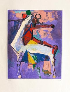 Marino Marini (1901–1980) - MARINO FROM SHAKESPEARE I - Color drypoint etching