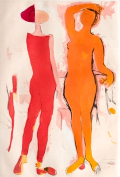 Marino Marini (1901–1980) - MARINO FROM SHAKESPEARE I - Color drypoint etching