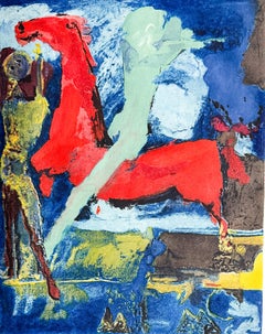 Marino Marini (1901–1980) - MARINO FROM SHAKESPEARE I - Color drypoint etching