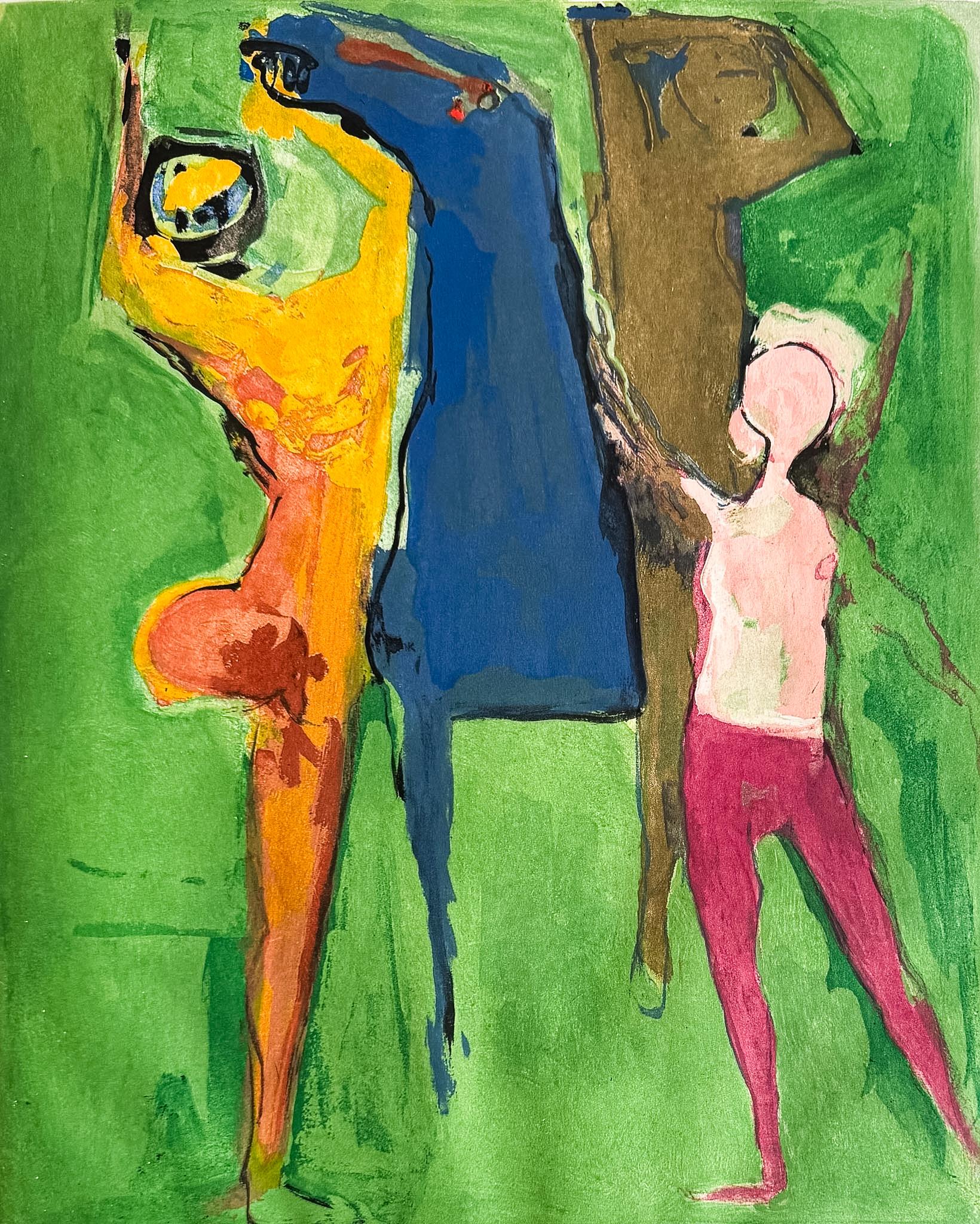 Marino Marini (1901–1980) - MARINO FROM SHAKESPEARE I - Color drypoint etching