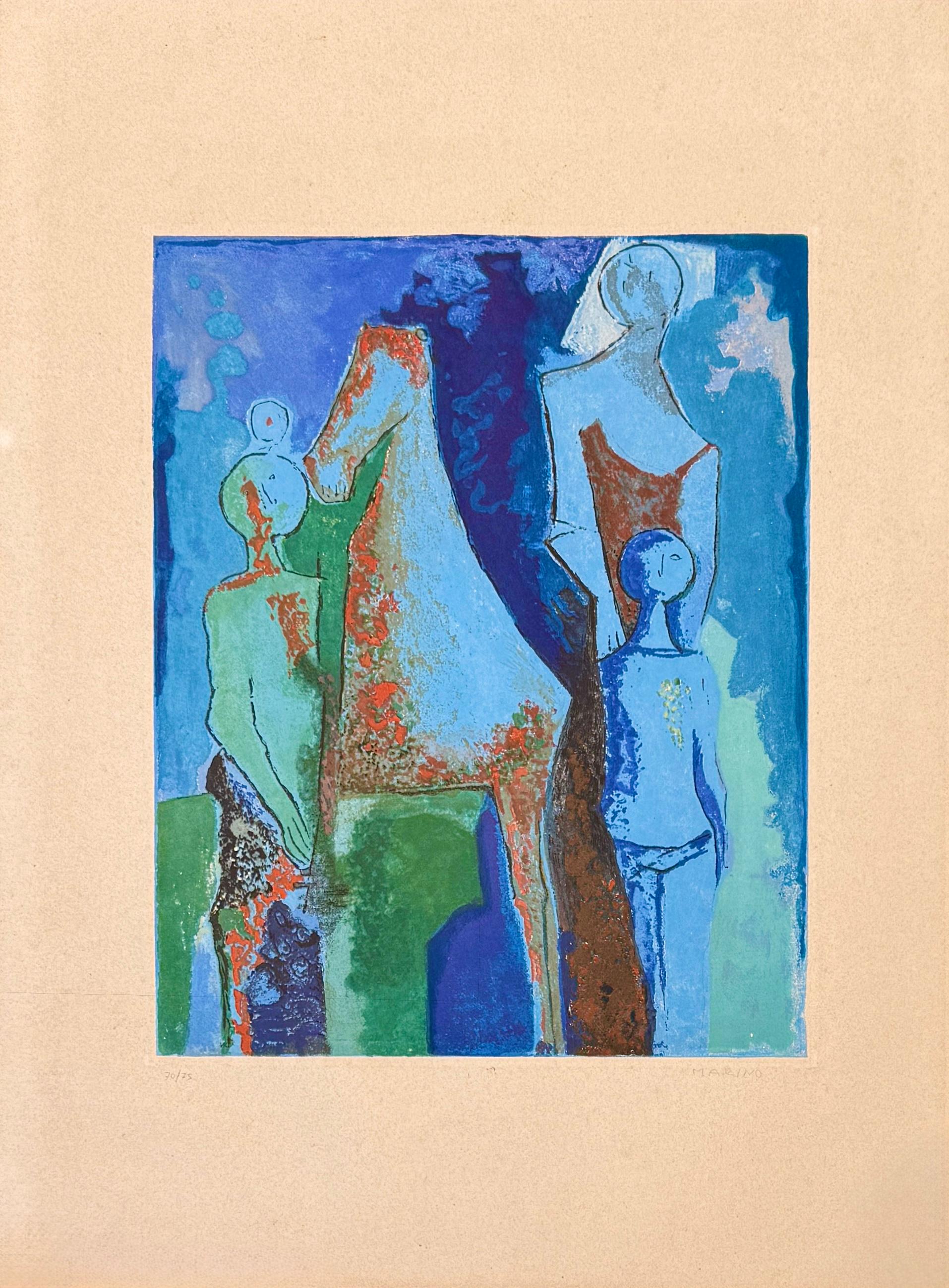 Marino Marini (1901 - 1980)-MARINO FROM SHAKESPEARE I-Etching, drypoint aquatint For Sale 2