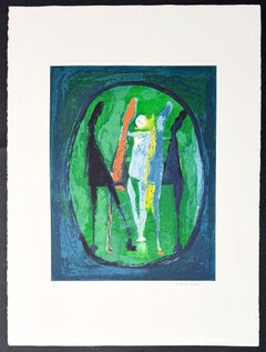 Marino Marini (1901-1980) - MARINO DE SHAKESPEARE II - Aguafuerte en punta seca en color