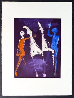 Marino Marini (1901-1980) - MARINO DE SHAKESPEARE II - Aguafuerte en punta seca en color