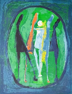 Marino Marini (1901-1980) - MARINO DE SHAKESPEARE II - Aguafuerte en punta seca en color