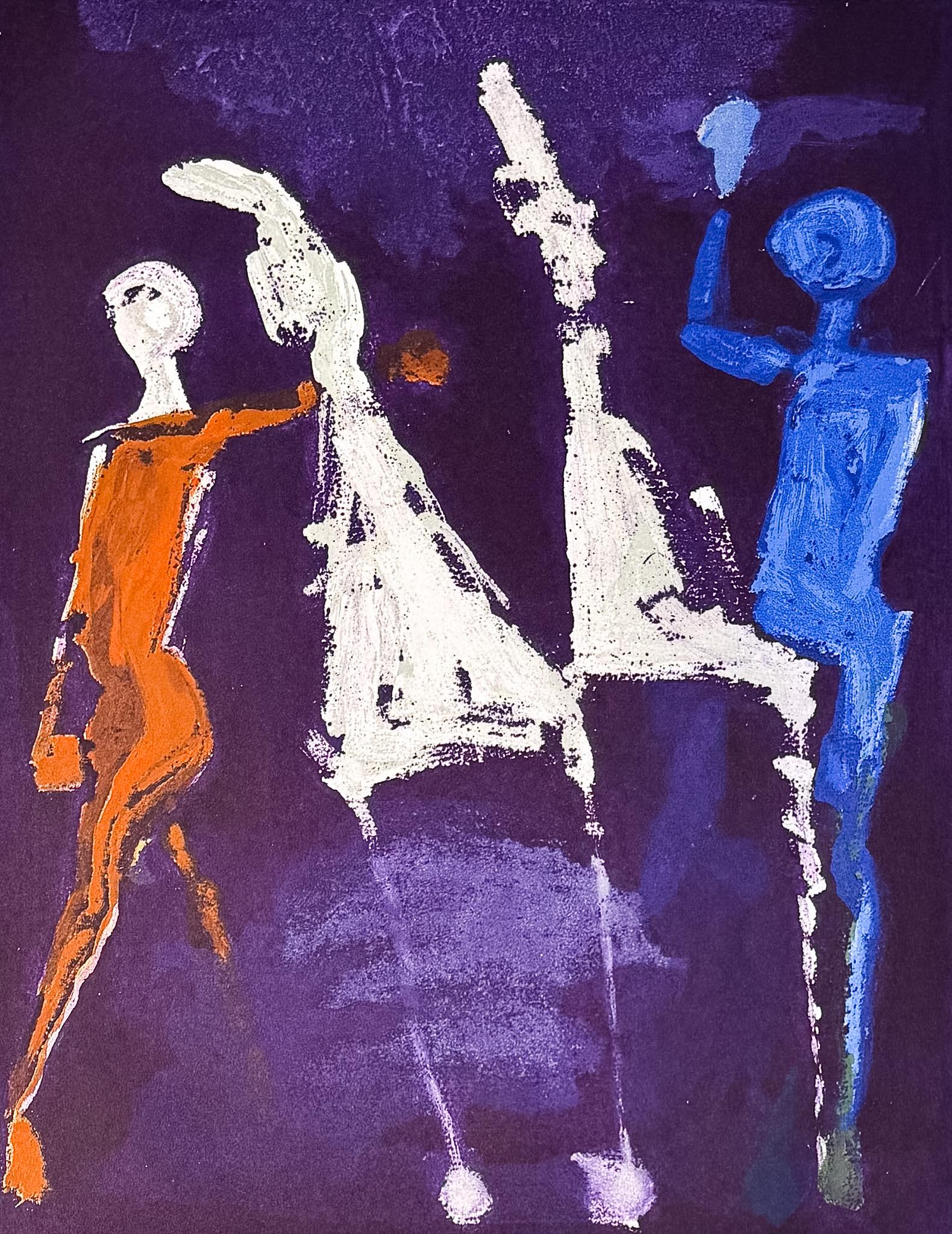 Marino Marini (1901–1980) - MARINO FROM SHAKESPEARE II - Color drypoint etching