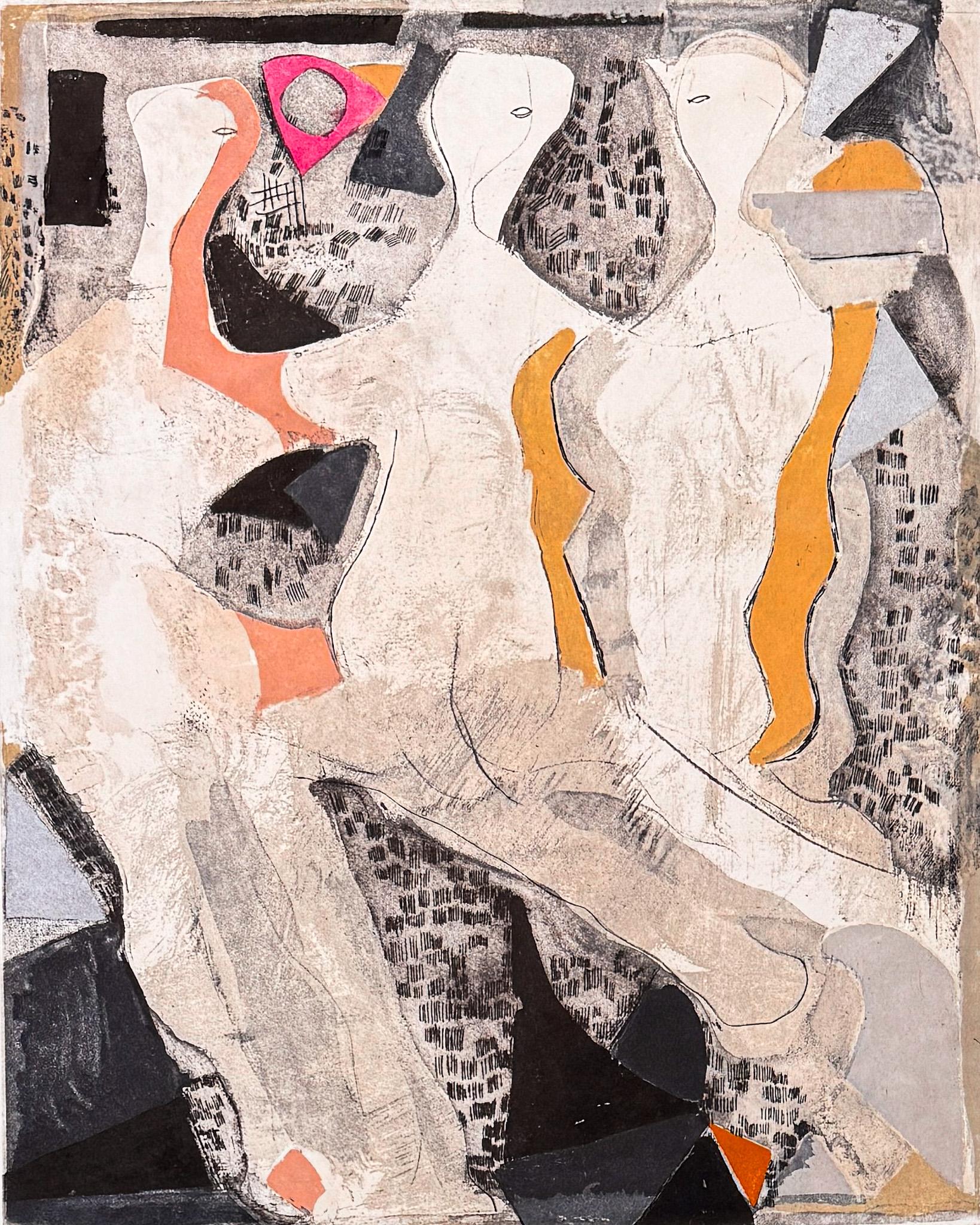Marino Marini (1901-1980) - Tre grazie - Eau-forte et aquatinte en couleurs - 1975 en vente 2