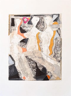 Marino Marini (1901-1980) - Tre grazie - Aguafuerte y aguatinta en color - 1975