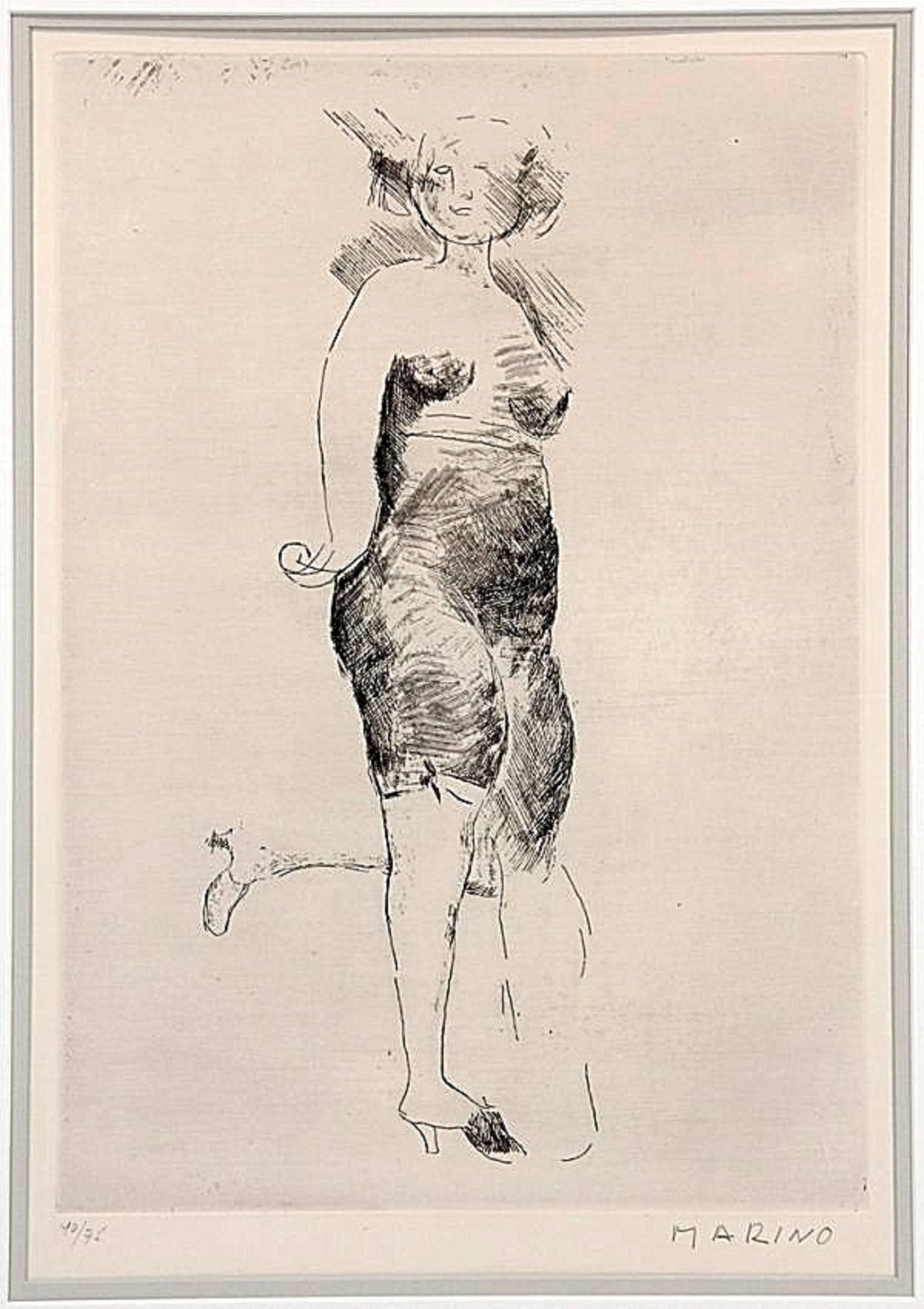 Marino Marini Etching "Miracle" Hand Signed and Numbered