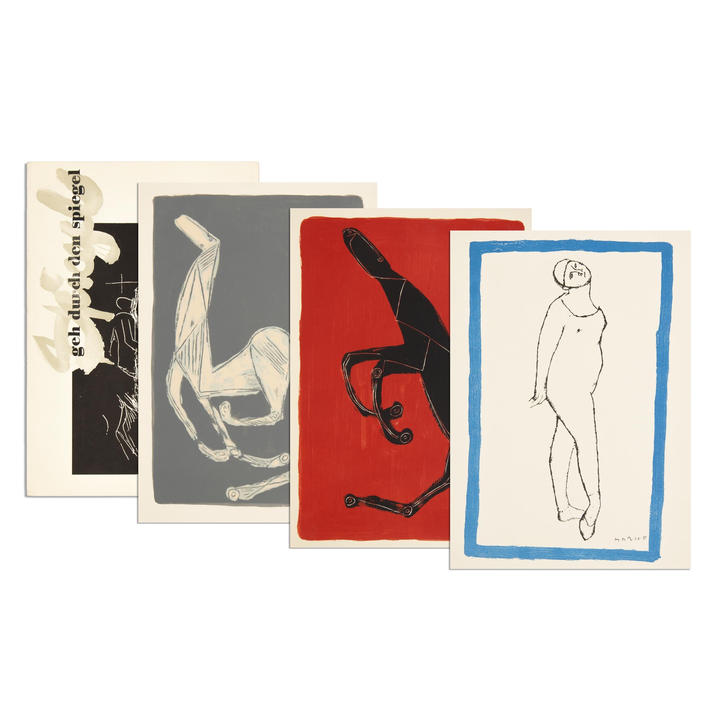 Marino Marini (italiano, 1901-1980)
Geh durch den Spiegel 1, 1954
Catálogo que incluye 3 litografías sobre papel (sueltas, montadas)
38 x 26 cm
Marcas: Cada hoja firmada en plancha

