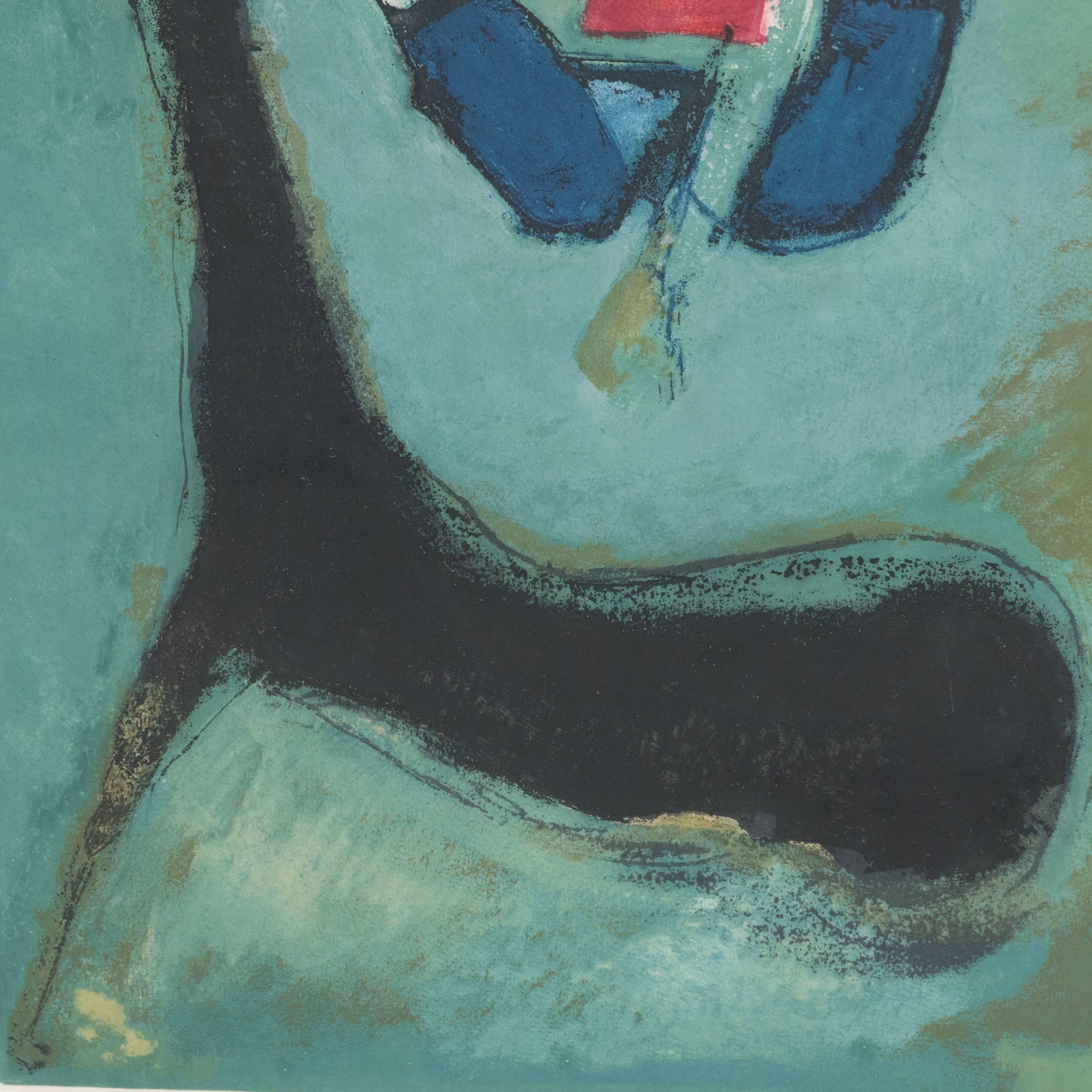 Litografía moderna de mediados de siglo en colores de Marino Marini, Italia, hacia 1970 7