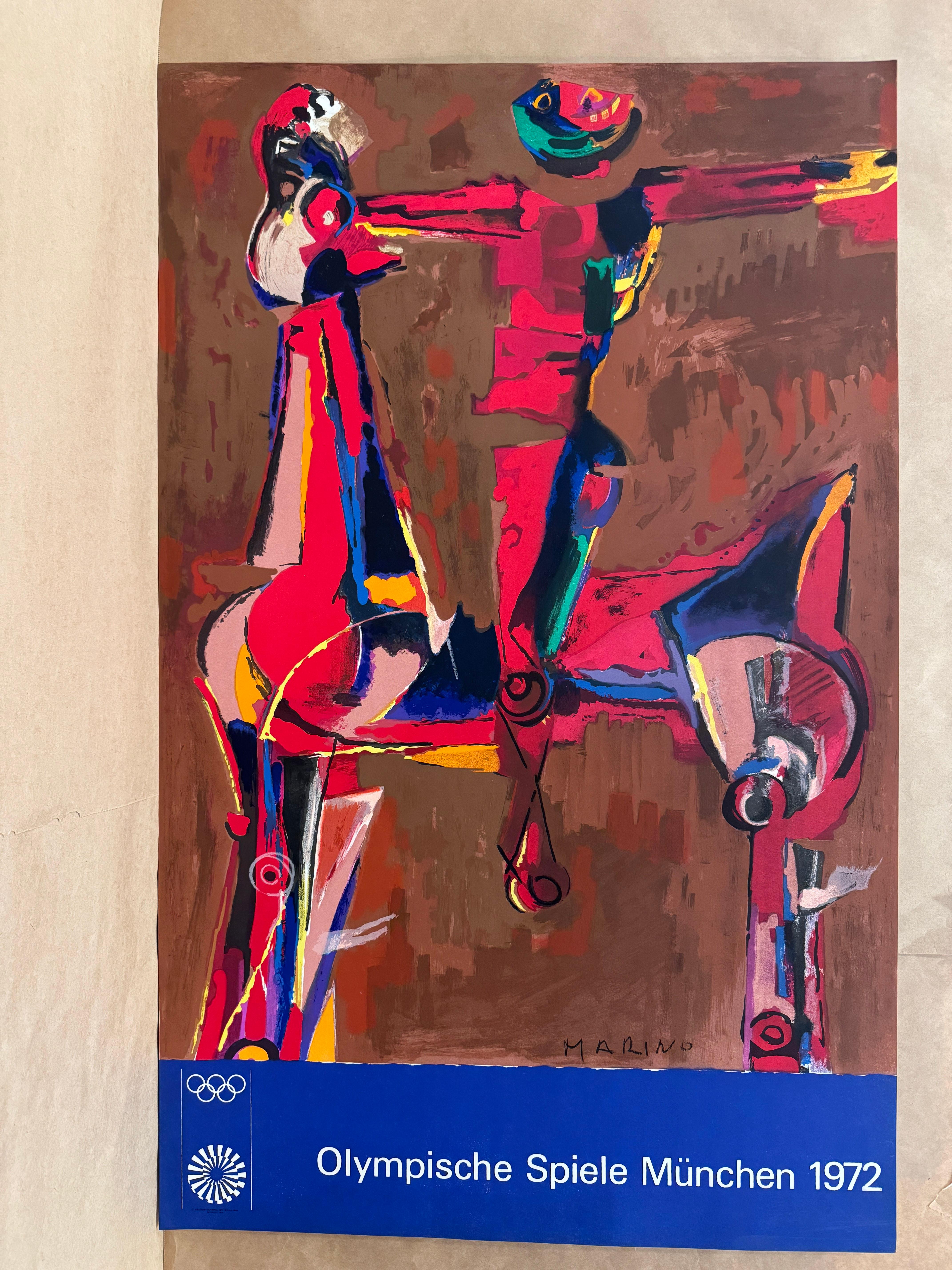 Affiche Olympische Spiele Munchen de Marino Marini pour les Jeux olympiques de 1972 à Munich en vente 2