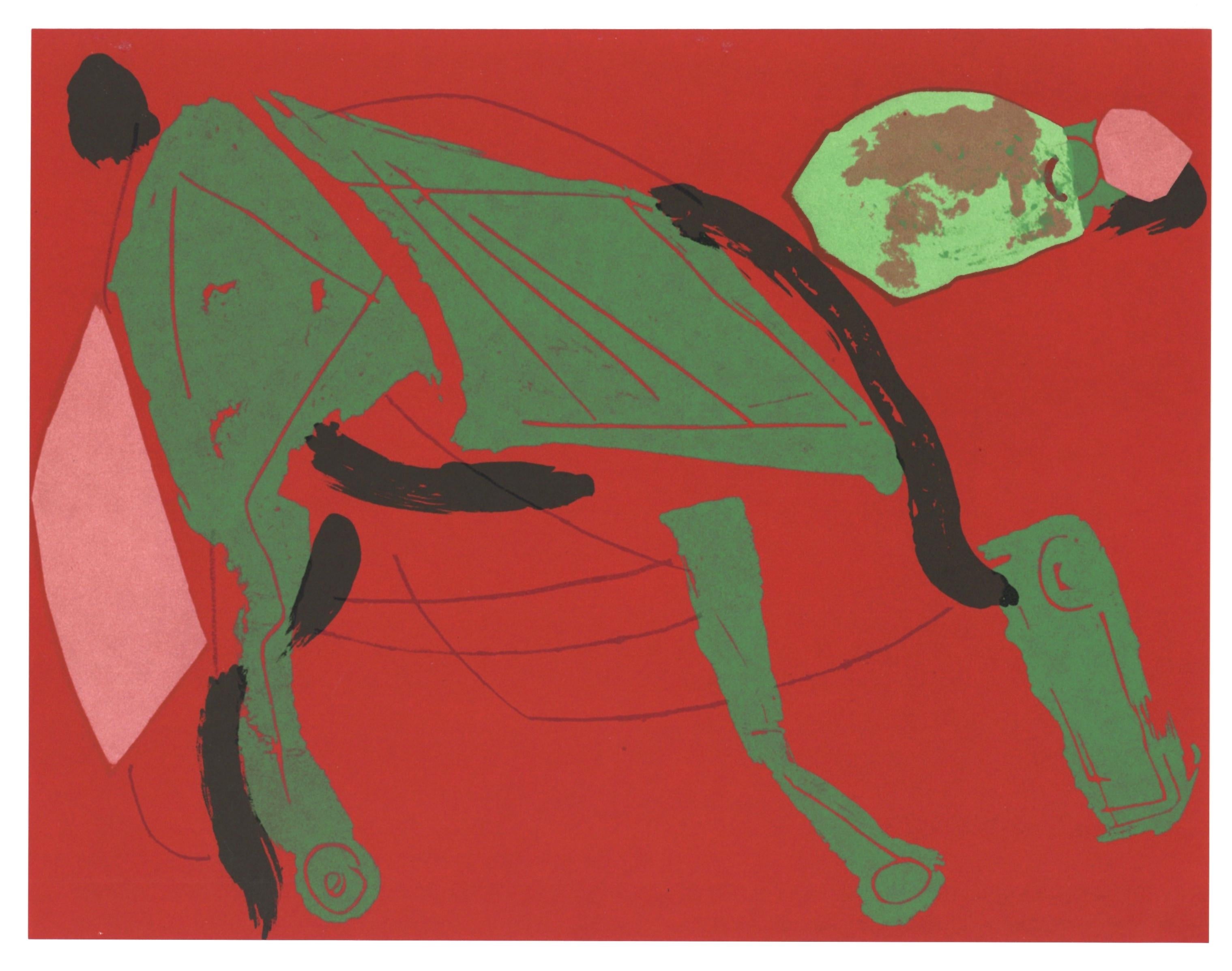 Medium: original lithograph. Printed in 1970 for the art revue XXe Siecle (issue number 35) and published in Paris by San Lazzaro. Size: 9 3/8 x 12 1/4 inches (238 x 310 mm). Not signed. 