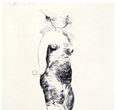 Reminiscenza (Reminiscence) - Original Etching by Marino Marini - 1956
