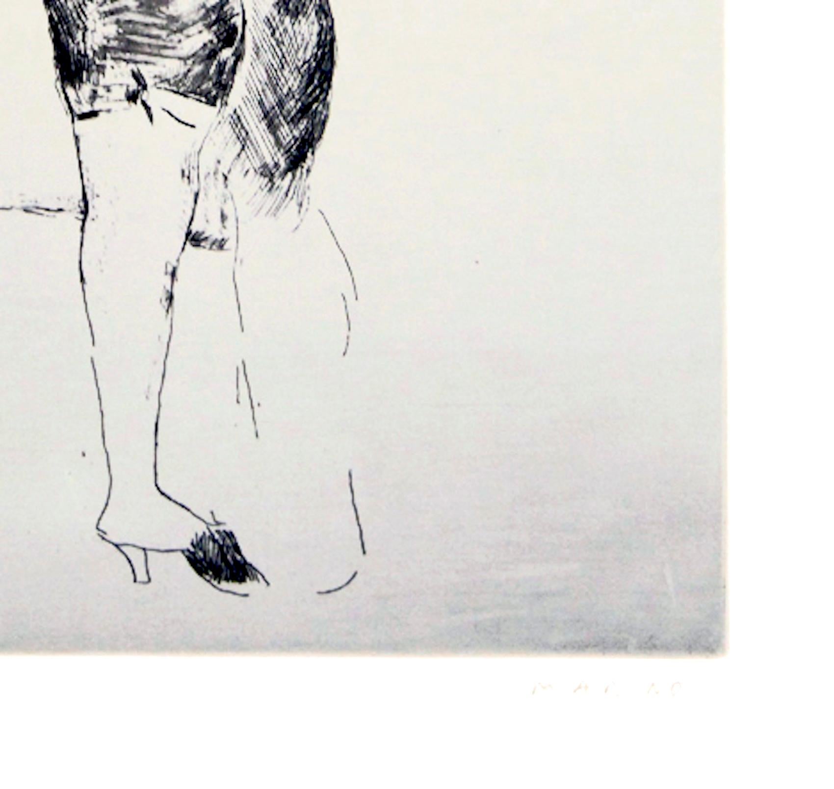 Reminiscenza (Reminiscencia) - Grabado original de Marino Marini - 1956 en venta 2