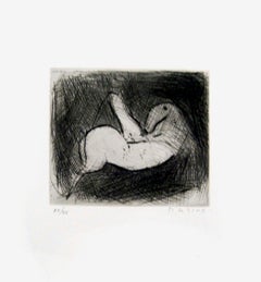 Small Knight - Original Etching by Marino Marini - 1950