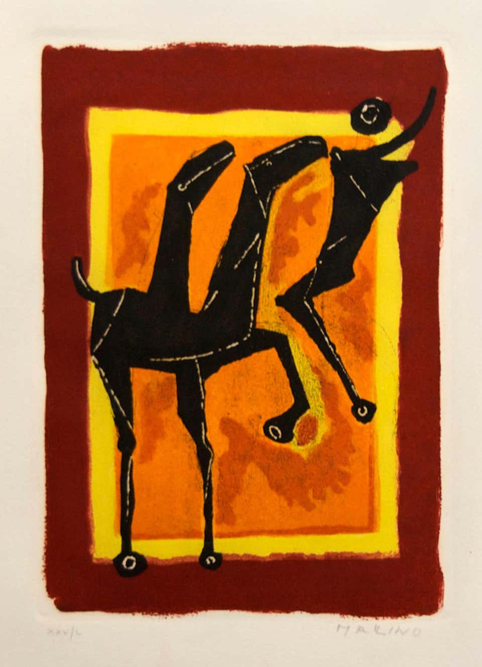 The Cry - Colored Etching by Marino Marini - 1950s