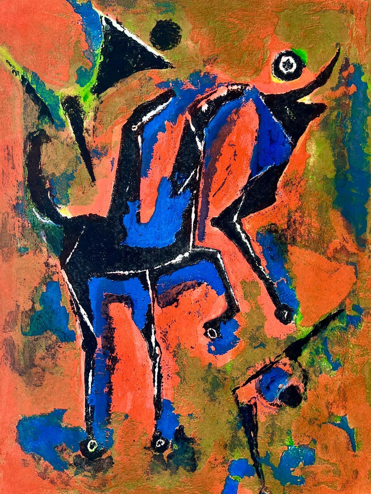 The Jugglers - Gray Abstract Print by Marino Marini