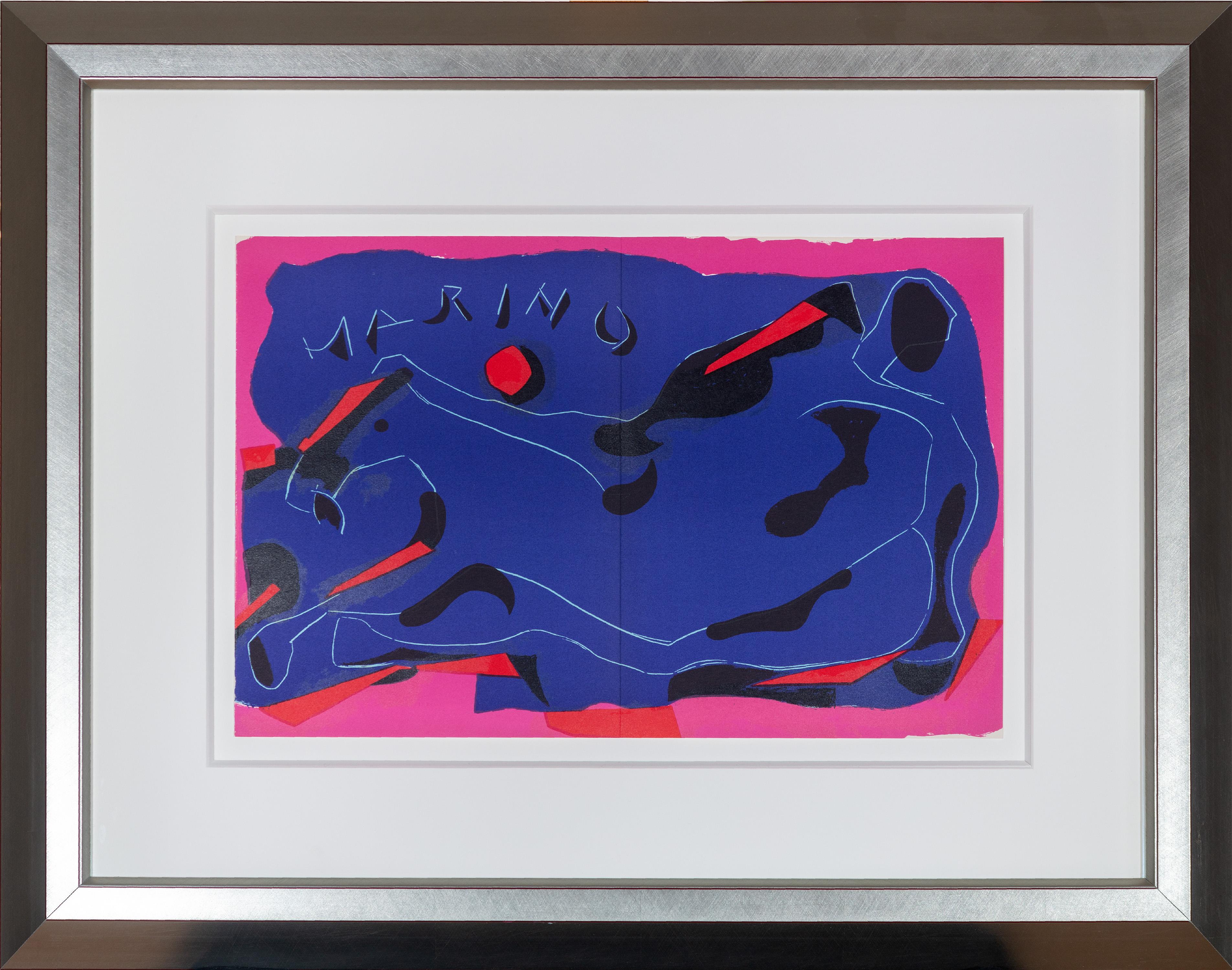 "Two Horses from Homage to Marino Marini, " an Original signed by Marino Marini