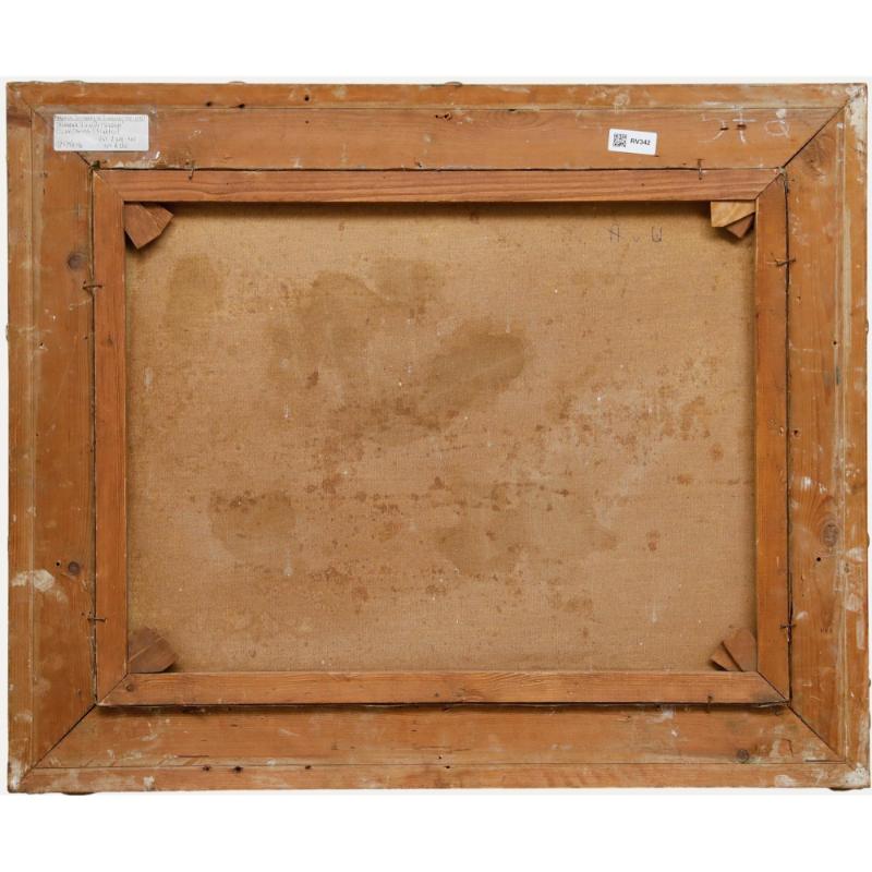 Marinus Johannes de Jongere (1912-1978) - Gerahmtes Öl, Hafenansicht Rotterdam (Braun), Figurative Painting, von Jongere, M, de – Drulman, Marinus Johannes