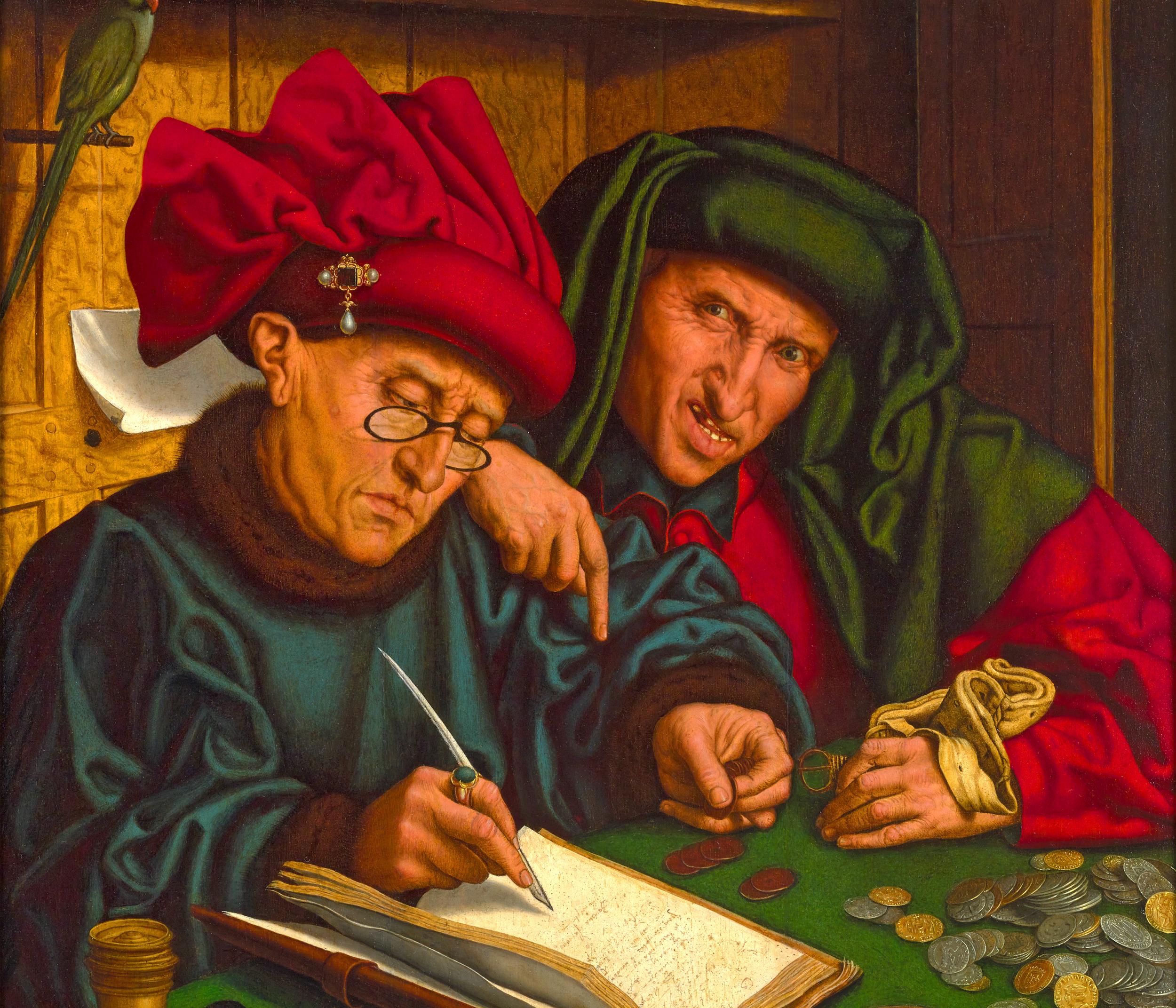 The Tax Collectors attributed to Marinus van Reymerswaele For Sale 2