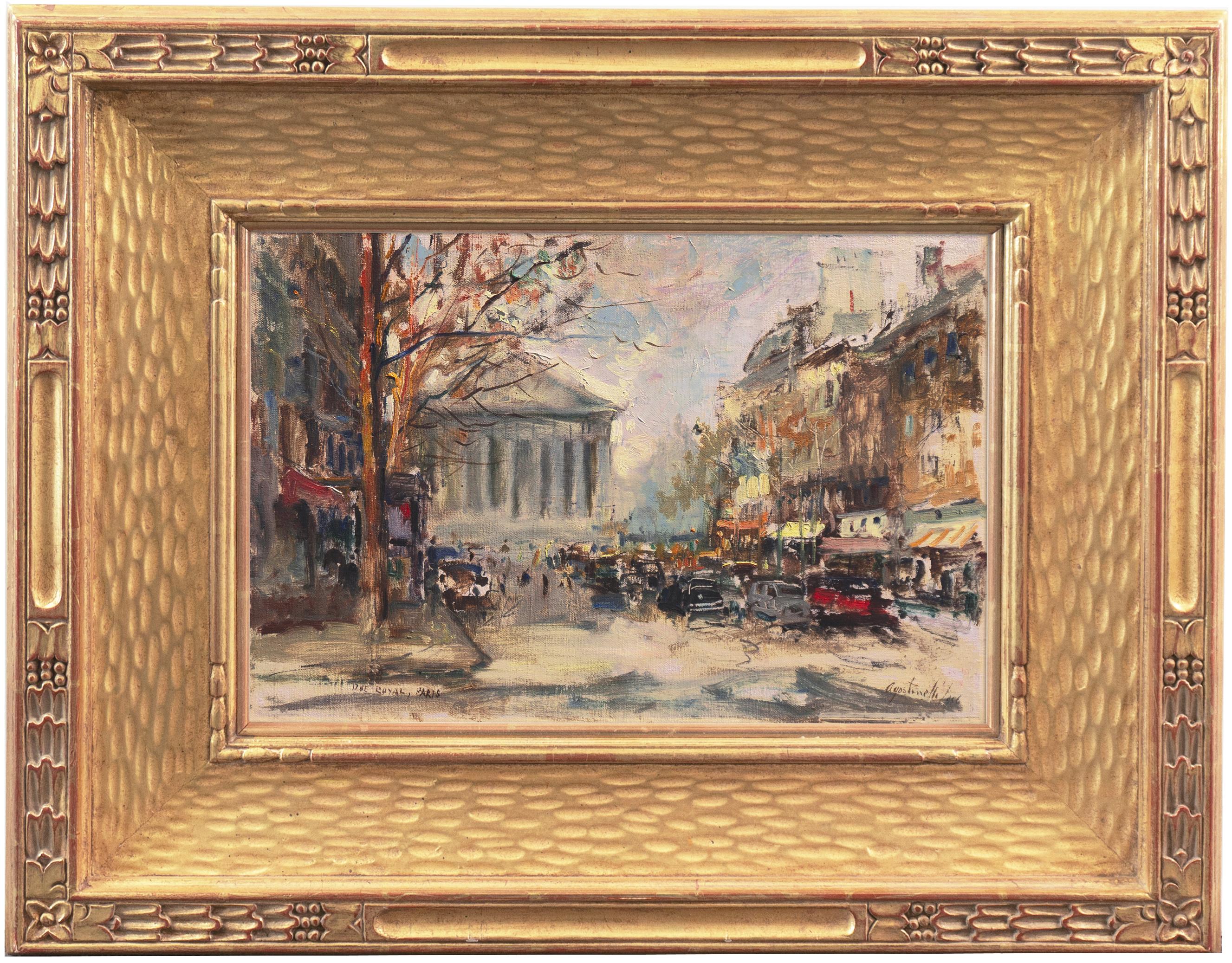 'Rue Royale, Paris', Latin American Modernist, Rio MOMA, Butler Inst. NAD, CAFA  - Painting by Mario Agostinelli