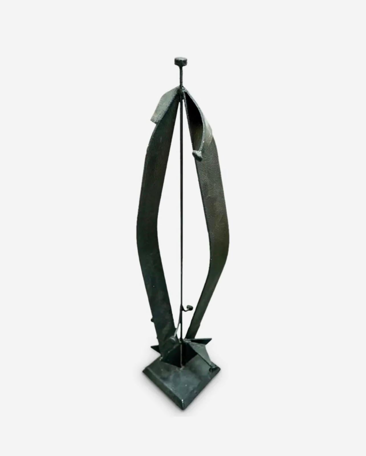 Large Mario Almaguer Cuban Art Welded Painted Steel Abstract Sculpture Modernism For Sale 2