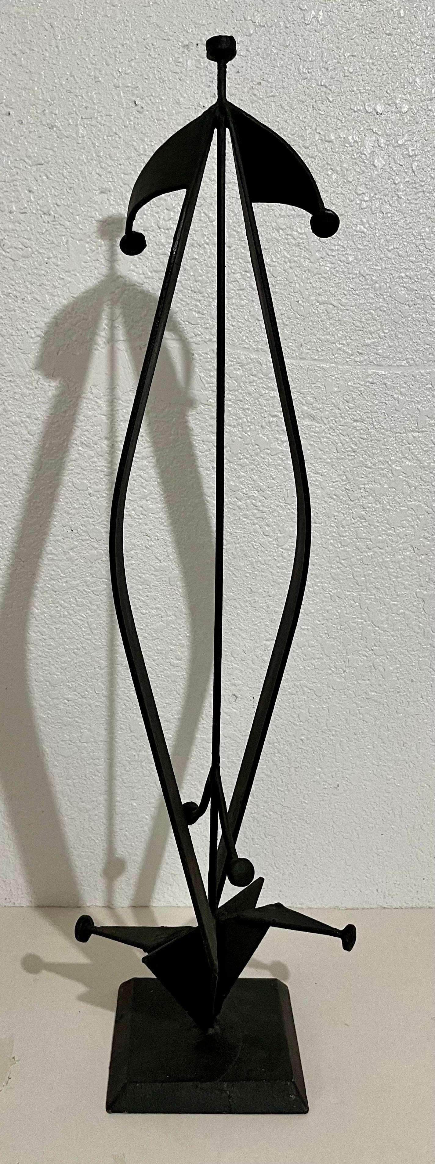 Large Mario Almaguer Cuban Art Welded Painted Steel Abstract Sculpture Modernism For Sale 3