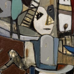 Sognare ad occhi aperti - Pittura acrilica su tela, Astratto, 36in x 36in