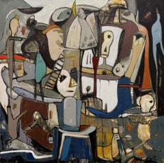 Sognare ad occhi aperti - Pittura acrilica su tela, Astratto, 36in x 36in