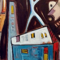 Fishbowl Theory - Acrylic Painting on Canvas, Abstract, 30in x 40in