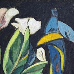 Flor Nuit - Pittura acrilica su tela, astratta, 24 x 32 pollici