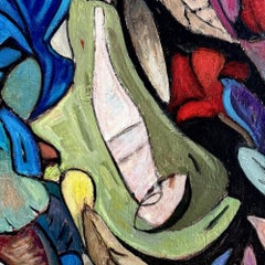 Floruit - Pintura acrílica sobre lienzo, Abstracto, 24in x 30in