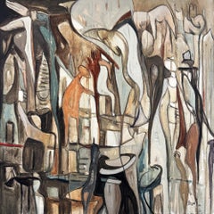 Heavenly Kisses - Acrylic Painting on Canvas, Abstract, 36in x 36in