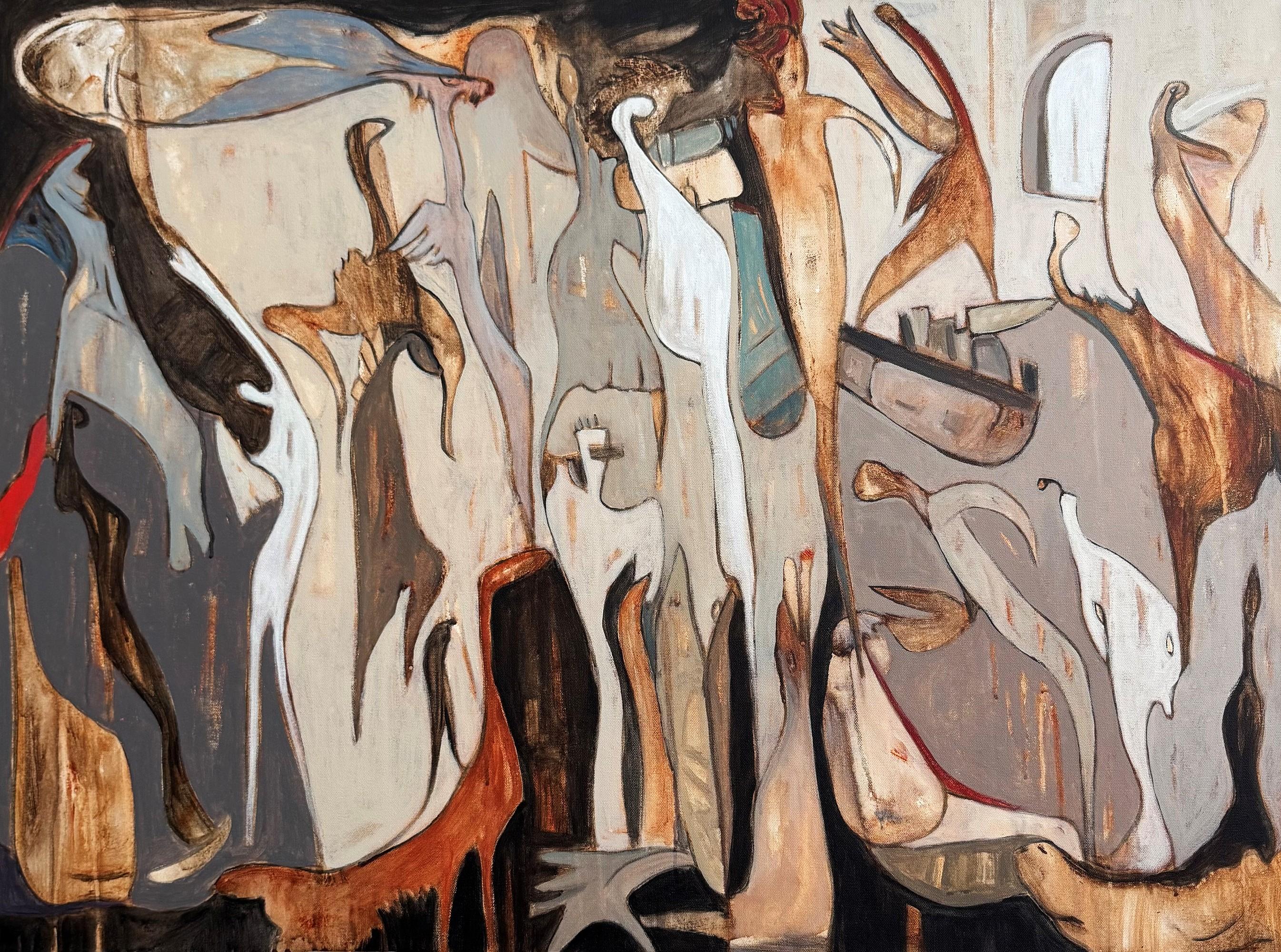 Historia - Acrylic Painting on Canvas, Abstract, 30in x 40in