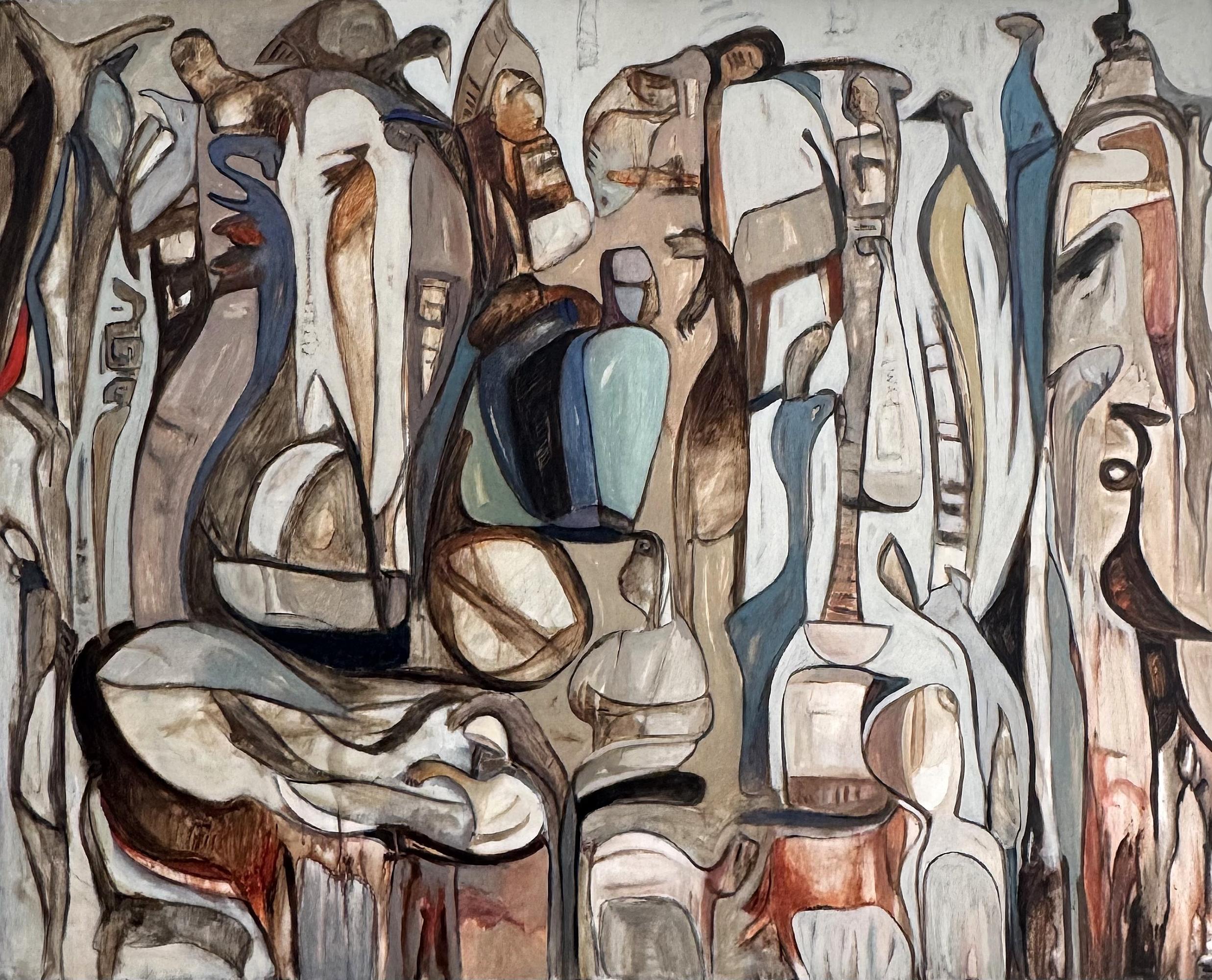 Macrocosm - Acrylic Painting on Canvas, Abstract, 48in x 60in